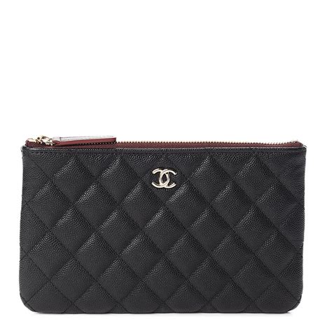 chanel pouch black caviar